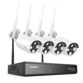 5MP 16-Channel Wireless Security Camera System, 8MP NVR, 5MP WiFi IP Camera, Two-Way Audio, IP66 Waterproof, Smart AI Human Detection, Work With Alexa